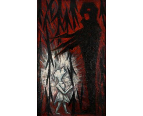 ‡Nina Hosali (1898-1987) Light and Dark Signed with initials and dated NH64 (lower left), and inscribed LIGHT AND DARK (to ve