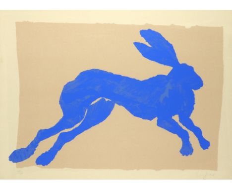 ‡Sophie Ryder (b.1963) Blue hare Signed and numbered 41/70 Ryder (in pencil) Lithograph 54.6 x 74.6cm (sheet)