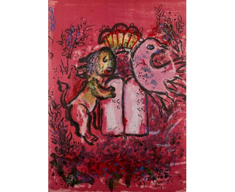 ‡Marc Chagall (Russian/French 1887-1985) Tables of the law Lithograph, 1962 32.5 x 24.4cm Unframed Together with After Marc C