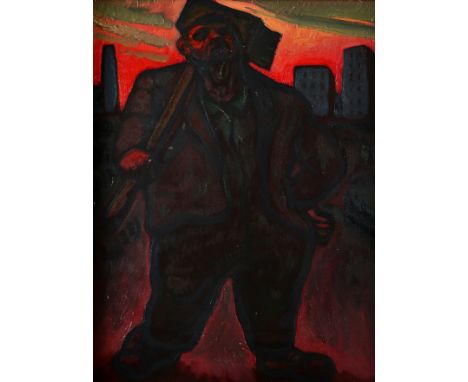 ‡Peter Howson OBE (Scottish b.1958) The Roadsweep Signed and inscribed HOWSON 'THE ROADSWEEP' (to verso) Oil on canvas 61 x 5