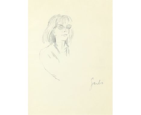 ‡Sir Cecil Beaton CBE (1904-1980) Portrait of Greta Garbo (1905-1990) Inscribed Garbo (lower right) Pencil 22.8 x 17.1cm Prov