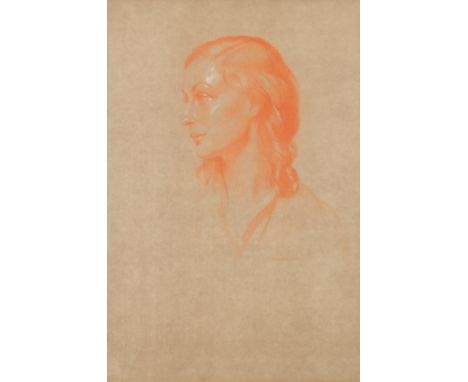 ‡Herbert James Gunn (1893-1964) Portrait of a woman Signed James Gunn (lower right) Red chalk heightened with white chalk 44.