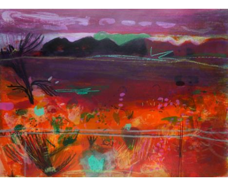 ‡Barbara Rae CBE, RA, FRSE (Scottish b.1943) Karoo Signed, numbered and inscribed 32/90 Karoo Rae (in pencil along lower edge