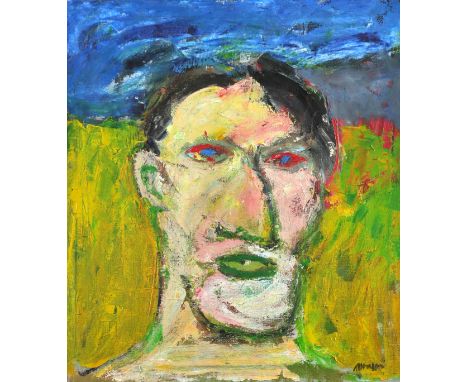 ‡Douglas Thomson (Scottish b.1955) Outdoor Man Signed Thomson (lower right) Oil on canvasboard 55 x 49.6cm Provenance: Compas