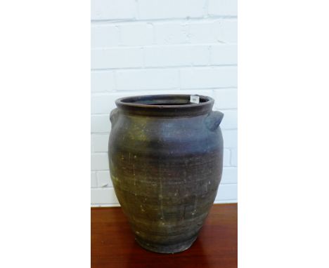 A large stoneware garden planter 
