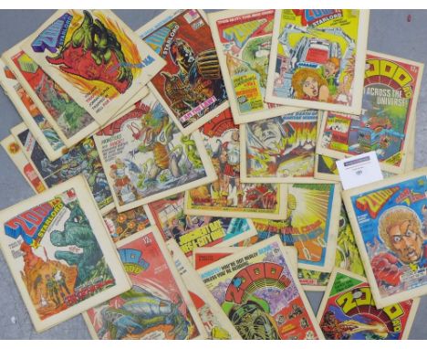 2000AD vintage comics, mostly priced at 10p and 12p, (approx 30) 
