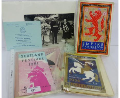 A collection of ephemera to include 1951 Festival of Britain Exhibition Booklets an Empire Exhibitions Official Guide Book, M