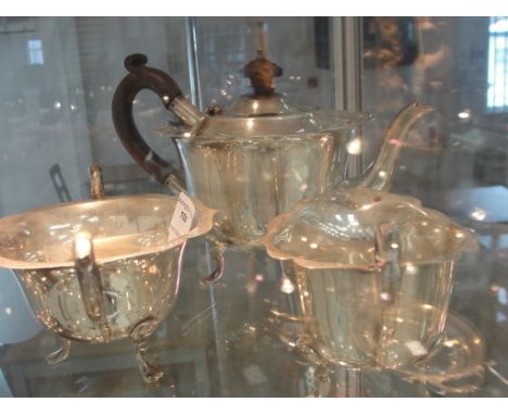 A HM silver 1920`s bachelor's tea service