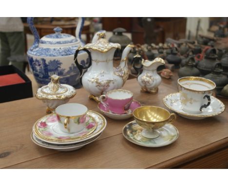 A quantity of 19th/29th century ceramics to inc a Meissen cup, tea service etc