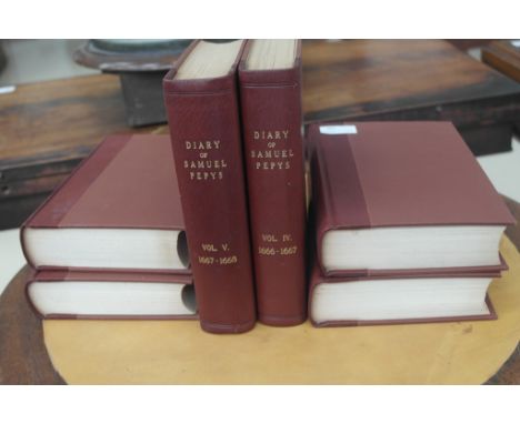 Six volumes of "The Diary of Samuel Pepys" by Pickers & Sons, Leicester Square (1875)