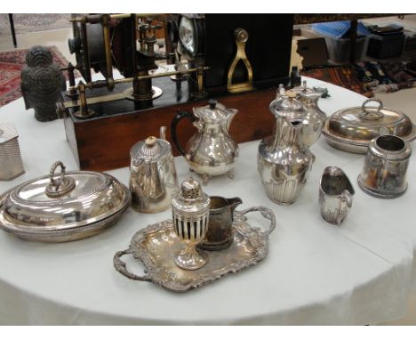 A quantity of EPNS to inc tea service, entree dishes etc