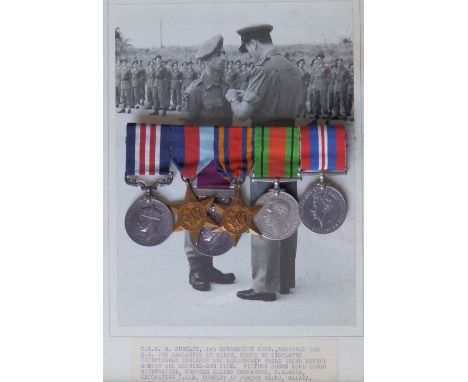 A WWII Military Medal group awarded to 5616958 A.W.O. CL 2  R. Dunkley, Welch Regt, comprising; Military Medal , Defence & Wa