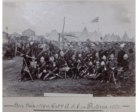 Of Army Service Corps and Boer War interest; an album containing 52 photographs depicting Durban and the Natal region, encomp