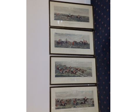 After Dean Paul – a set of four coloured hunting prints – Leicestershire