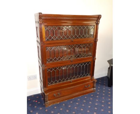 A mahogany Globe Wernicke sectional bookcase in  the Georgian style.