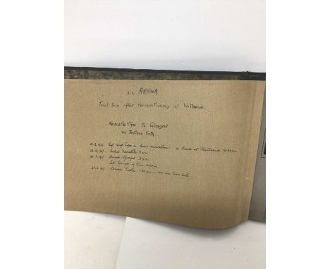 Shipping Memorabilia - 1940s Photograph album S.S. Arawa trial trip after reconditioning, Newcastle upon Tyne to Glasgow. pho