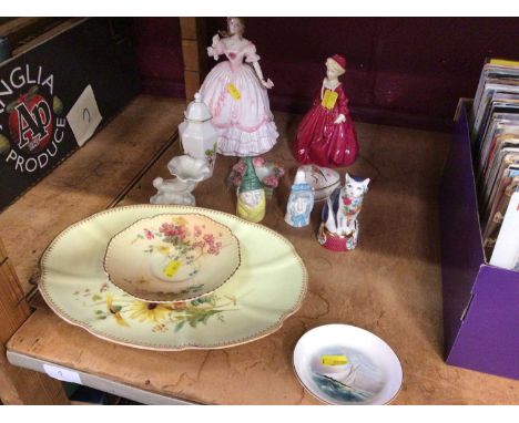 Royal Worcester figures, candle stuffers, dishes