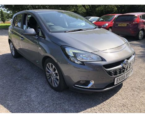 2016 Vauxhall Corsa 1.4 Elite Ecoflex, manual, 5 door, Reg. No. EK66 NYY, finished in grey, mileage circa 12,000, MOT until S