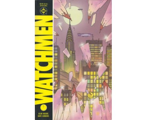 Watchmen by Alan Moore and Dave Gibbons 1987 First Edition Softback Book Plus Justice League International by Giffen and DeMa