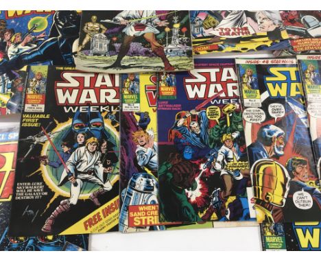 A collection of Star Wars comics Marvel first issue first edition 1978 including early numbers 1,2,3,4 and most others includ