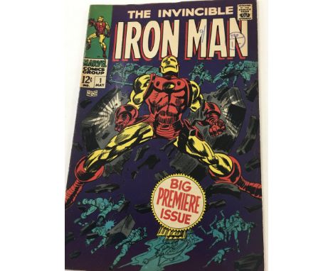 A rare 1968 Marvel first edition. The Invincible Iron Man good condition spine in tacked good corners slightly tarnished but 