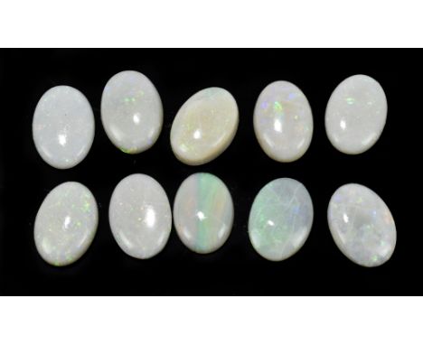 OPAL; a group of 14 x 10mm cut stones totalling 34.34ct.