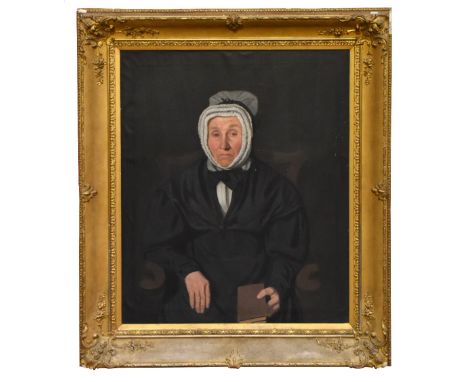 19TH CENTURY ENGLISH SCHOOL; oil on canvas, portrait 'Annie Bell', apparently unsigned, 100 x 82cm, in an ornate gilt frame.