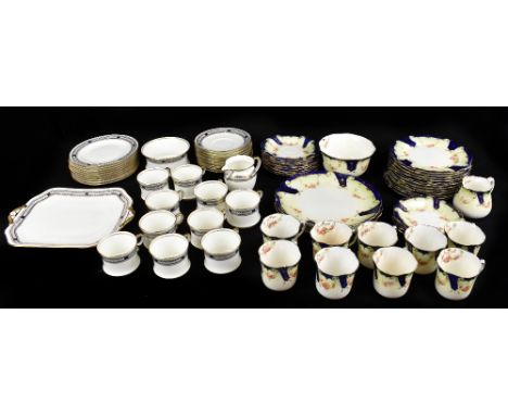 CAULDON; a part tea service with floral decoration, together with a further part tea service, with printed floral decoration.