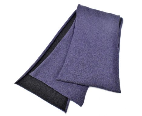 EILEEN FISHER; a cashmere and wool knitted grey and black scarf, 26 x 200cm.Additional InformationThe scarf is in very good u