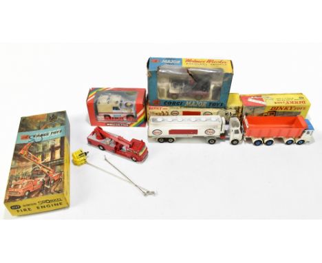 CORGI; two boxed vehicles comprising 'Simon Snorkel Fire Engine 1127' and 'Holmes Wrecker Recovery Vehicle 1142', a Dinky Toy