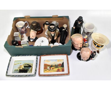 WINSTON CHURCHILL; a collection of ceramic and other Churchill memorabilia to include a Ray Noble limited edition figure, 119