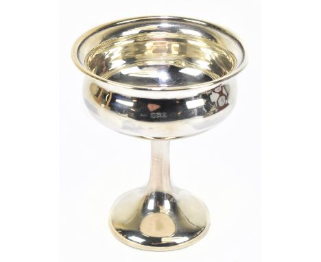 LEE &amp; WIGFULL; a George V hallmarked silver pedestal bowl, Sheffield 1924, height 10.2cm, approx weight 2.96ozt/92g.Addit