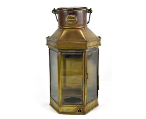 MURRAY MCVINNIE; a Scottish ship's light, height 39cm excluding swing handle.