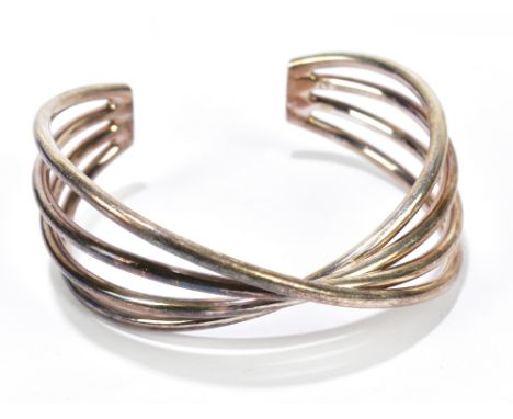 GEORG JENSEN; a sterling silver Alliance bangle, approx weight 47g, unboxed.Additional InformationThere is tarnishing, light 