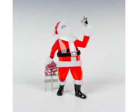 Santa Claus is coming to town! With his bell in one hand and presents in Chrysolite and Light Rose crystal in the other, he r