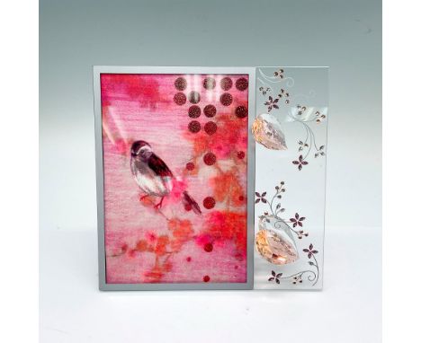 Part of the 'Spring and Easter' group. A beautiful table frame for a 4 x 6 photo. Decorated with peach and clear crystals to 