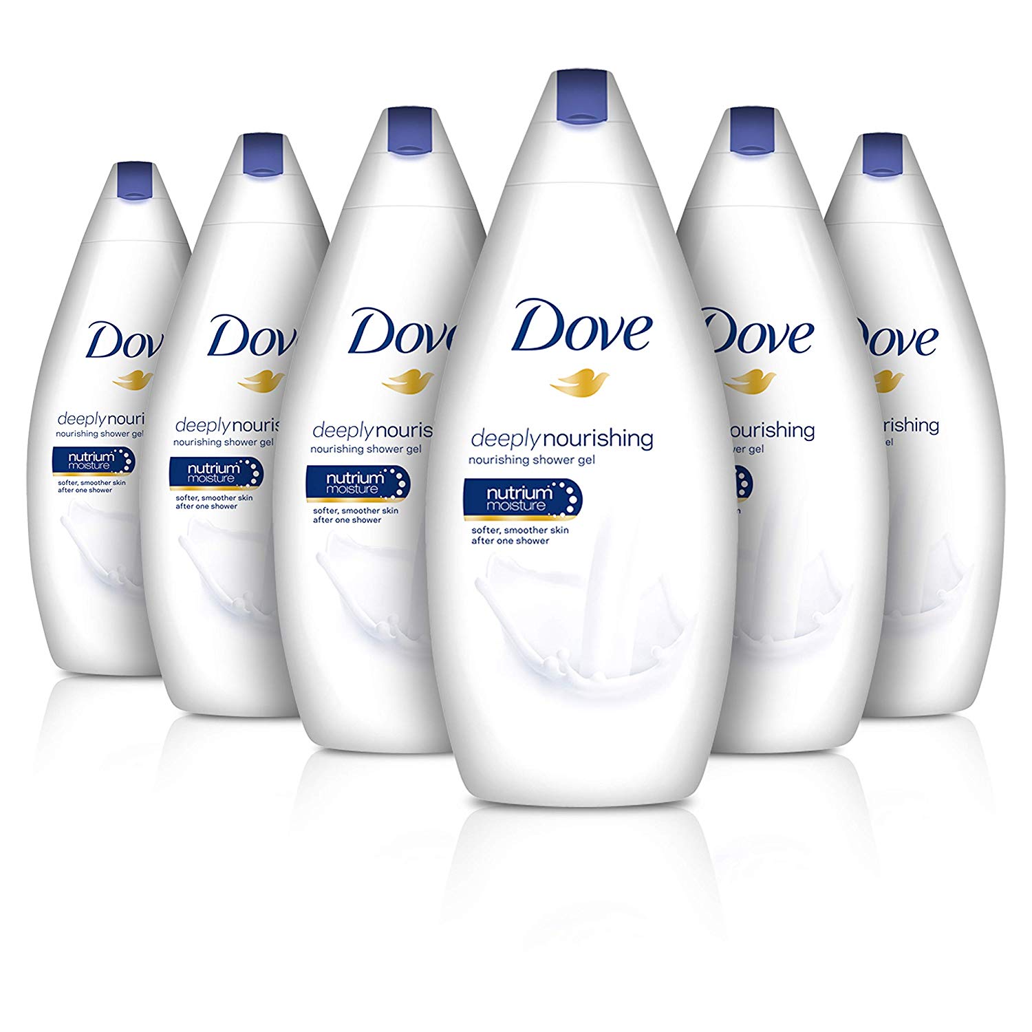 NEW Dove Moisture Deeply Nourishing Body Wash, 500 ml, Pack of 6 RRP £25