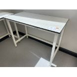 A Laboratory bench, 120cm x 60cm x 89cm h.