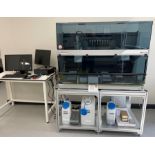 A Tecan FREEDOM EVO-2 150 Base multihead filling machine no: 211000042 (11/21) on steel stand with