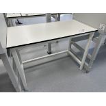 A Laboratory bench, 120cm x 60cm x 89cm h.