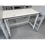 A Laboratory bench, 120cm x 60cm x 89cm h.