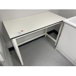A Laboratory bench, 120cm x 60cm x 89cm h.