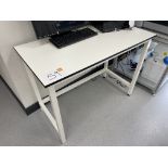 A Laboratory bench, 120cm x 60cm x 89cm h.