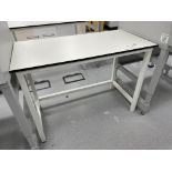 A Laboratory bench, 120cm x 60cm x 89cm h.