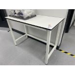 A Laboratory bench, 120cm x 60cm x 89cm h.