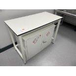 A Laboratory bench, 120cm x 60cm x 89cm h.