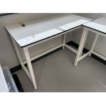 A Laboratory bench, 120cm x 60cm x 89cm h.