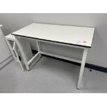 A Laboratory bench, 120cm x 60cm x 89cm h.