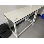 A Laboratory bench, 120cm x 60cm x 89cm h.