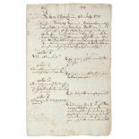 Schleswig-Holstein.- Konvolut von handschriftlichen Gerichtsakten verschiedener Verfahren auf Gut